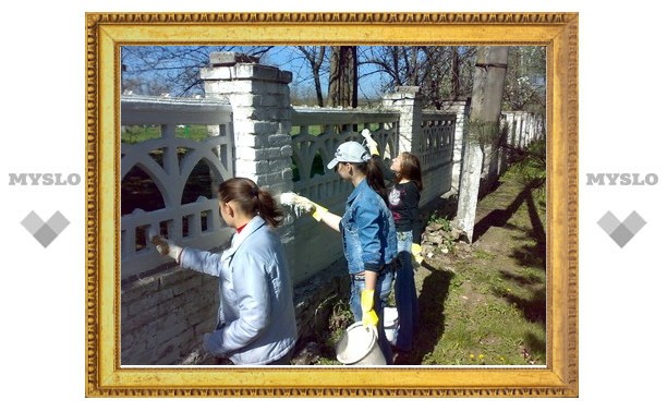Косогорский парк обустроили школьники