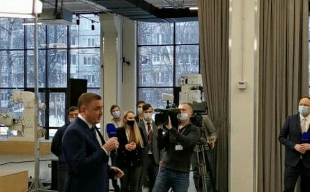 Тульский пресс-центр видеоконференции Владимира Путина посетил Алексей Дюмин
