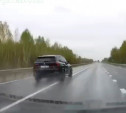 Под Тулой водителя BMW не испугали дождь и дорожная разметка