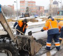В Туле на улице Каминского ремонтируют дорогу