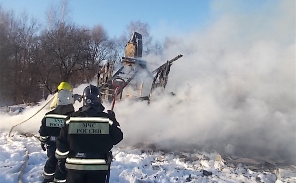 В тульской деревне Дворяниново при пожаре погиб человек