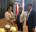 Избирательный участок в Новомосковске посетили Александр Воронцов и Татьяна Ларина