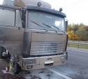 На трассе в Тульской области сгорел грузовик