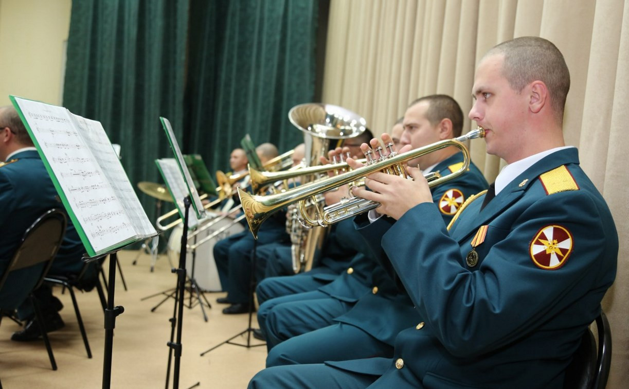 Военный оркестр Росгвардии по Тульской области провел концерт ко Дню пожилых людей