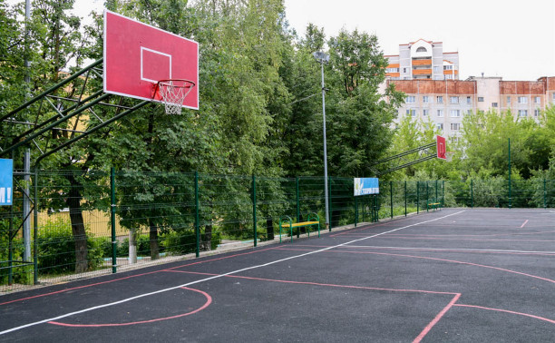 Спортивные площадки тульских школ приводят в порядок