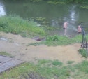 Купаясь в реке, вандалы сломали плавающий фонтан в Баташевском саду Тулы