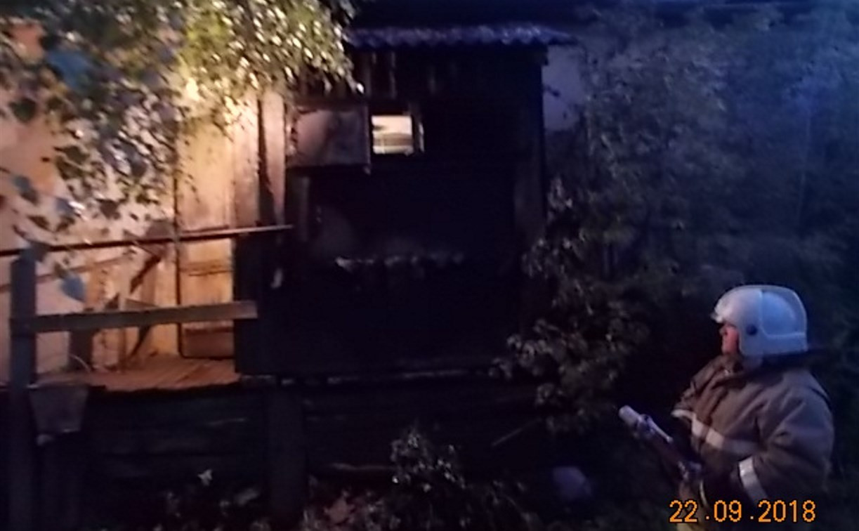 Утром в Липках загорелся жилой дом