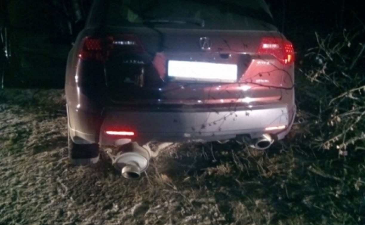 В Тульской области автомобиль Acura MDX врезался в дерево