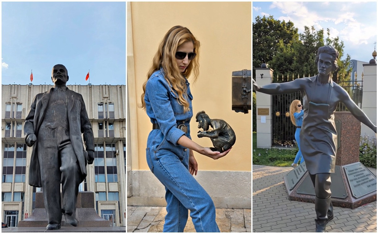 Ленин и Левша на прогулке: девушка оживила тульские арт-объекты с помощью нейросети