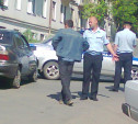 На Косой Горе полицейский автомобиль столкнулся с "гражданской" легковушкой