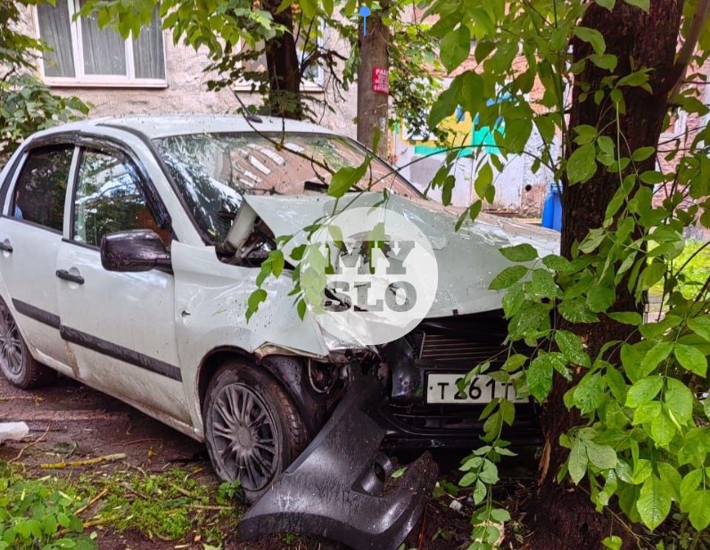 В Заречье водитель Datsun врезался в дерево