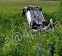 В Чернском районе «бесправный» водитель отправил в кювет BMW X5