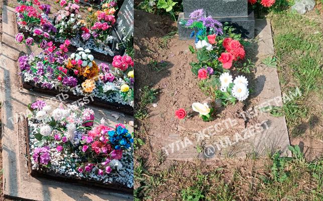 На Троицу с кладбища в Большой Туле украли четыре надгробия