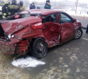 На трассе М-2 «Крым» столкнулись три автомобиля