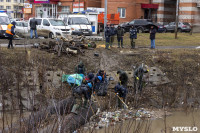 В Туле из Воронки спасатели выловили плавучий мусор, Фото: 10