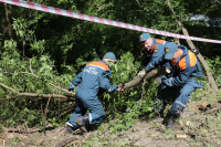 Спасатели приступили к расчистке берегов реки Воронки в Туле: фото, Фото: 11