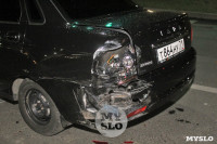В Туле Mercedes сбил ограждение и приземлился на встречке, Фото: 3