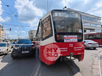 В Туле на ул. Советской столкнулись Toyota и трамвай, Фото: 4
