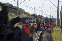 В Тульской области грузовой поезд сошел с рельсов, Фото: 44