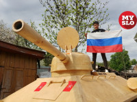 Тульский умелец смастерил деревянный танк весом в тонну, Фото: 17