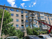 Поврежденные БПЛА дома в Туле, Фото: 22