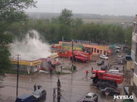 В Ясногорске сгорел продуктовый магазин. 16 мая 2015, Фото: 10