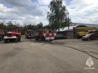 Пожар на стоянке грузовиков, Фото: 1