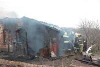 На Калужском шоссе загорелся жилой дом, Фото: 24