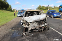 В жутком ДТП на М2 под Тулой сгорели три авто: двое погибли, Фото: 9