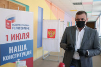 Алексей Дюмин проголосовал по поправкам в Конституцию, Фото: 2