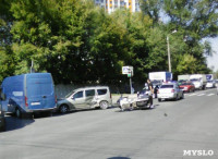 На улице Оборонной в Туле сбили мотокилиста, Фото: 2