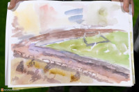 Тульские художники зарисовывали самые яркие моменты матча «Арсенала» с «Уфой» в «прямом эфире», Фото: 5