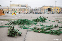На площади Ленина начали устанавливать Губернский каток и главную ёлку Тулы, Фото: 26