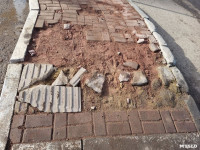 Туляки пожаловались на разбитый тротуар возле детского сада, Фото: 1