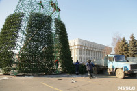Установка ёлки на площади Ленина. 21 ноября 2014 года, Фото: 1