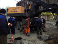 Порыв водопровода на пр. Ленина 4 апреля 2014, Фото: 1