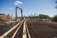 Монолитный мост через Упу в Туле: строители рассказали об особой технологии заливки бетона, Фото: 18