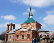 Храм в селе Ефремовского района обрел купол и крест, Фото: 26