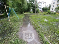 Дворы на Красноармейском проспекте затопило нечистотами, Фото: 16