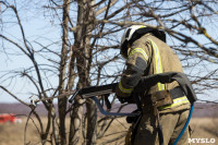 В Туле провели тренировку по тушению ландшафтного пожара, Фото: 90
