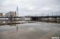 В Туле затопило Пролетарскую набережную, Фото: 27