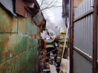 В Туле на ул. Фурманова загорелся частный дом, Фото: 20