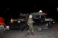 На ул. Металлургов в Туле лоб в лоб столкнулись две Daewoo, Фото: 1