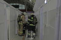 В Туле сотрудники МЧС эвакуировали госпитали госпиталь для больных коронавирусом, Фото: 30