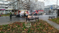 На ул. Фрунзе после ДТП вспыхнул автомобиль, Фото: 10