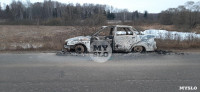 Под Алексином сгорел автомобиль, Фото: 3