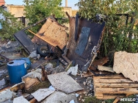 «Что это бахнуло ночью?»: пожар в гараже на ул. Приупской напугал жителей соседних домов, Фото: 1