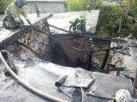 В Криволучье в гаражном кооперативе сгорел сарай, Фото: 3