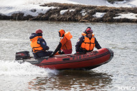 В Туле на Упе спасатели эвакуировали пострадавшего из упавшего в реку автомобиля, Фото: 20