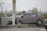 "Киа" врезалась в столб на Пролетарском мосту, Фото: 8